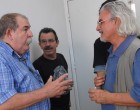 Juan Padrón, Torres y Tomy en la redacción del dedeté, el día del aniversario 40